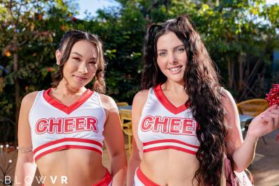 Hungry Blowjob with Theodora Day, and Kimmy Kimm 4k vr porn video